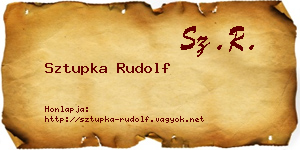 Sztupka Rudolf névjegykártya
